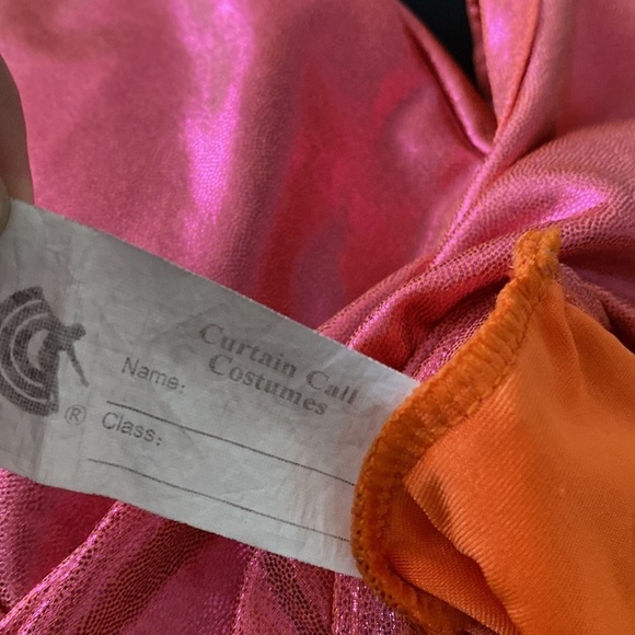 Curtain Call Costumes Pink Sequin High Neck Short Dance Costume Size XS - Picture 7 of 8